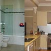 Bathrom and kitchen.